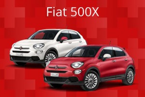 Fiat 500X, Swiss Edition, Weiss, Rot, von vorne, seitlich, Sondermodell