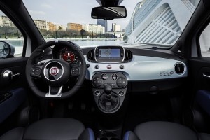 Fiat 500, Hybrid, Neues Fahrzeug, Neuheit, Blau, Grün, Interieur, Amaturenbrett